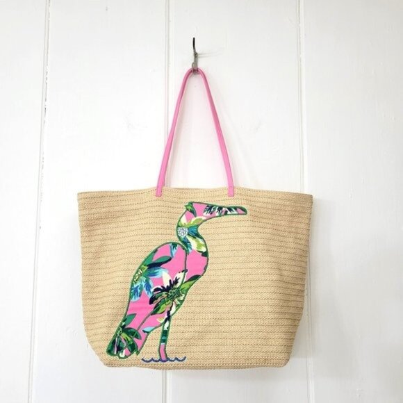 Vera Bradley Tropical Bird Straw Tote Bag - Picture 6 of 7